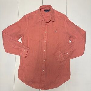 Polo Ralph Lauren coral linen shirt